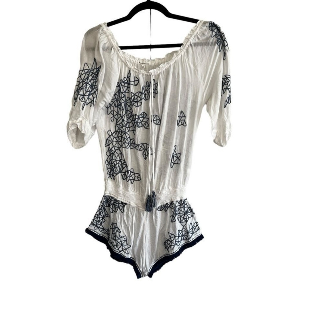 Poupette St Barth Embroidered Romper
